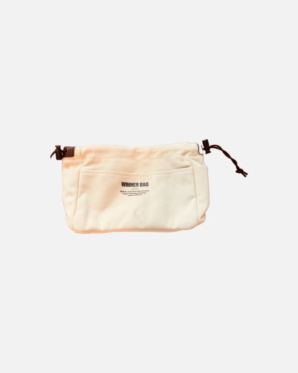 Winner Bag Canvas Drawstring Cosmetic and Handbag Organizer Pouch
